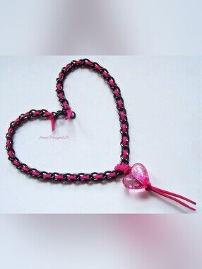Hand Designed - Hot Pink Bracelet and Choker